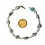 Pulseira Pedra Quartzo Azul Na Gaiola Banho Dourado - Imagem 5