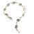 Pulseira Pedra Quartzo Azul Na Gaiola Banho Dourado - Imagem 1