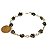 Pulseira Pedra Ônix Preto Na Gaiola Banho Dourado - Imagem 5
