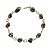 Pulseira Pedra Ônix Preto Na Gaiola Banho Dourado - Imagem 3