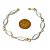 Pulseira Navete Pedra da Lua Ranhurado Elo Dourado - Imagem 3