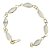 Pulseira Navete Pedra da Lua Ranhurado Elo Dourado - Imagem 1