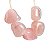 Pedra Rolada Quartzo Rosa Furo Vazado Horizontal Artesanato - Imagem 5