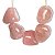 Pedra Rolada Quartzo Rosa Furo Vazado Horizontal Artesanato - Imagem 7