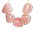 Pedra Rolada Quartzo Rosa Furo Vazado Horizontal Artesanato - Imagem 3