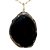 01 Pingente Nlux Chapa Agata Negra Pino Prata 950 - Imagem 3