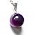 Colar Bolinha Pedra Agata Lilas Pino Prateado - Imagem 2