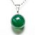 Colar Bolinha Pedra Agata Verde Pino Prateado - Imagem 2