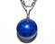 Colar Bolinha Pedra Lapis Lazuli Pino Prateado - Imagem 1