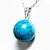 Colar Bolinha Pedra Howlita Azul Pino Prateado - Imagem 2