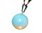 Colar Bolinha Pedra da Lua Opalina Pino Prateado - Imagem 2