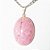 Colar Cabochão  Amazonita Pink Pedra Natural Pino Prateado - Imagem 1