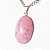 Colar Cabochão  Amazonita Pink Pedra Natural Pino Prateado - Imagem 2