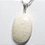 Colar Cabochão Feldspato Branco Pedra Natural Pino Prateado - Imagem 2
