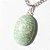 Colar Amazonita Cabochão Pedra Natural Pino Prateado - Imagem 2