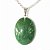 Colar Cabochão Quartzo Verde Pedra Natural Pino Prateado - Imagem 1