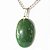 Colar Cabochão Quartzo Verde Pedra Natural Pino Prateado - Imagem 2