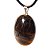 Colar Cabochão Olho de Tigre Pedra Natural Pino Prateado - Imagem 5