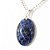 Colar Cabochão Sodalita Pedra Natural Pino Prateado - Imagem 2