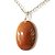 Colar Cabochão Oval Pedra do Sol Pino Prateado - Imagem 2