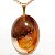 Colar Cabochão Oval Hematóide Pino Dourado - Imagem 1