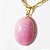 Colar Amazonita Rosa Cabochão Pedra Natural Pino Dourado - Imagem 2