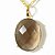 Colar Cabochao Facetado Quartzo Fume Extra Garra Dourado - Imagem 1
