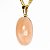 Colar Cabochão Quartzo Goiaba Pedra Natural Pino Dourado - Imagem 2