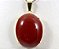 Colar Extra Cabochao Pedra Jaspe Vermelho Garra Dourado - Imagem 2