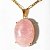 Colar Extra Cabochao Pedra Quartzo Rosa Garra Dourado - Imagem 1