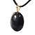 Colar Cabochão Quartzo Preto Pedra Natural Pino Dourado - Imagem 6