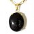 Colar Extra Cabochao Pedra Onix Preto Garra Dourado - Imagem 1