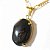Colar Extra Cabochao Pedra Onix Preto Garra Dourado - Imagem 2