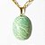Colar Cabochão Amazonita Verde Pedra Natural Pino Dourado - Imagem 1