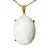 Colar Extra Cabochao Pedra Quartzo Leitoso Garra Dourado - Imagem 1