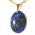 Colar Cabochão Sodalita Azul Pedra Natural Pino Dourado - Imagem 1
