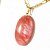 Colar Quartzo Cherry Cabochão Pedra Natural Pino Dourado - Imagem 2