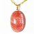 Colar Quartzo Cherry Cabochão Pedra Natural Pino Dourado - Imagem 1