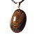 Colar Cabochão Olho de Tigre Pedra Natural Pino Dourado - Imagem 3