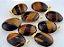 Colar Cabochão Olho de Tigre Pedra Natural Pino Dourado - Imagem 2