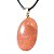 Colar Cabochão Aragonita Vermelha Pedra Natural Pino Dourado - Imagem 3