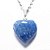Colar Mini Coração Quartzo Azul 15mm Pedra Natural Prateado - Imagem 2