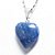 Colar Mini Coração Quartzo Azul 15mm Pedra Natural Prateado - Imagem 1