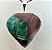 Colar Coração Esmeralda Natural Montagem Prateado - Imagem 1