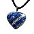 Colar Coração Lapis Lazuli Pedra Natural Castoação Prateado - Imagem 5