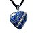 Colar Coração Lapis Lazuli Pedra Natural Castoação Prateado - Imagem 3