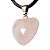 Colar Mini Coração Quartzo Rosa Pedra Natural Dourado - Imagem 5