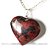 Colar Coração Obsidiana Mahogany Montagem Prateado - Imagem 1