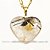 Colar Coração Cristal com Turmalina Incrustada Dourado - Imagem 1