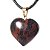 Colar Coração Obsidiana Mahogany Pedra Natural Dourado - Imagem 3